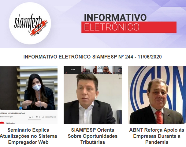 Informativo Eletrônico 244 - SIAMFESP