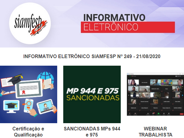 Informativo Eletrônico 249 - SIAMFESP