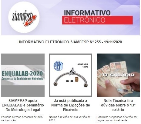 Informativo Eletrônico 255 - SIAMFESP