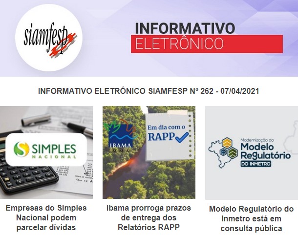 Informativo Eletrônico 262 - SIAMFESP