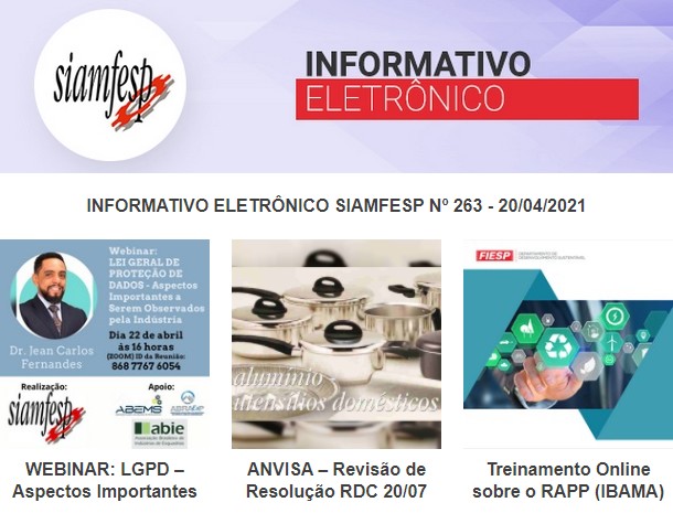 Informativo Eletrônico 263 - SIAMFESP