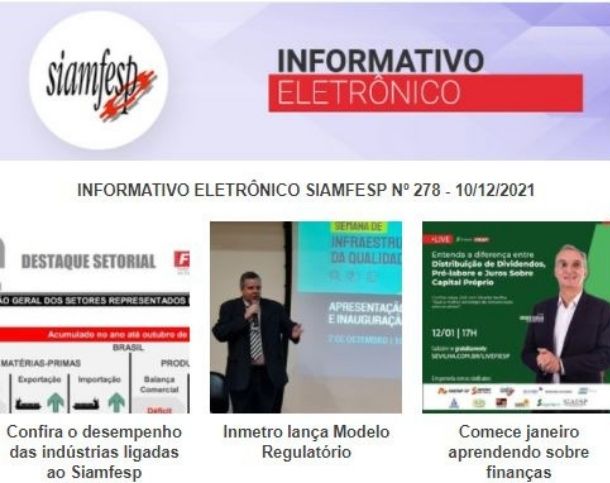 Informativo Eletrônico 278 - SIAMFESP     