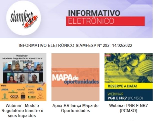 Informativo Eletrônico 282- SIAMFESP       