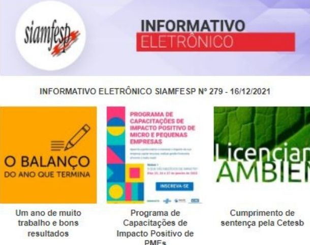 Informativo Eletrônico 279- SIAMFESP      
