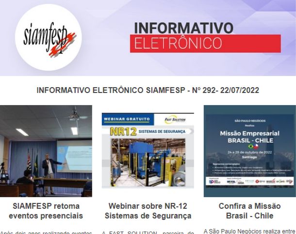 Informativo Eletrônico 292- SIAMFESP   