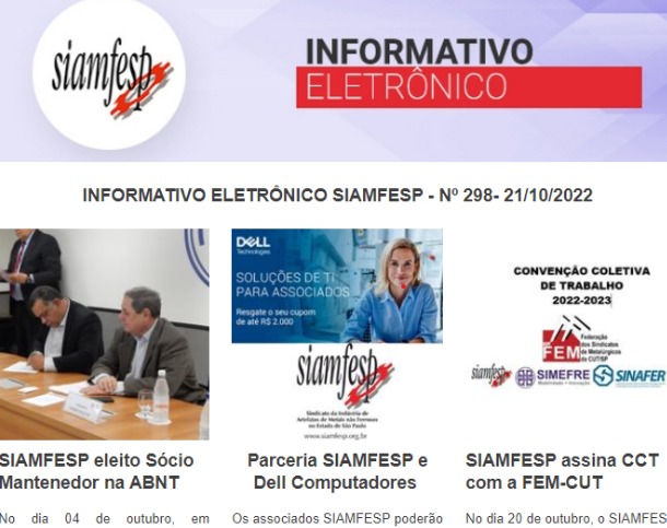Informativo Eletrônico 298- SIAMFESP  