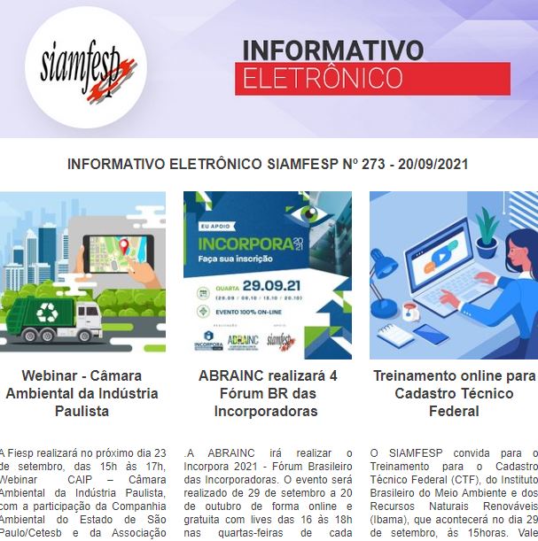 Informativo Eletrônico 273 - SIAMFESP     